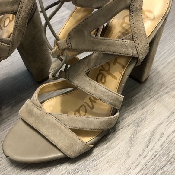 Sam Edelman Suede Strappy Open Toe Heels8.5 - Picture 6 of 7